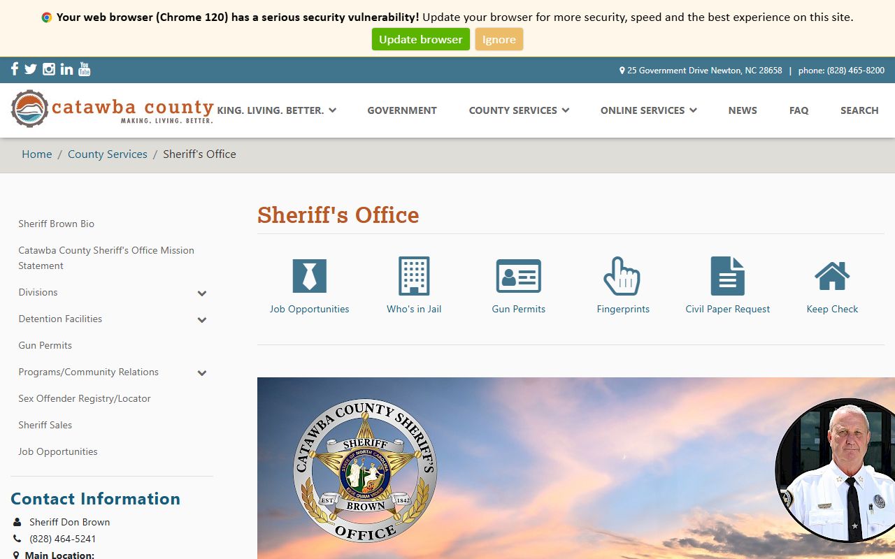 Catawba County Sheriff office for Catawba County court records