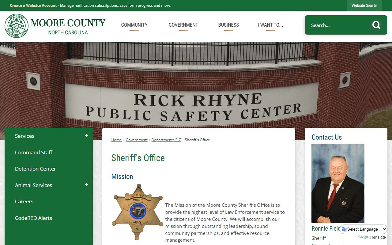 Moore County court records sheriff office