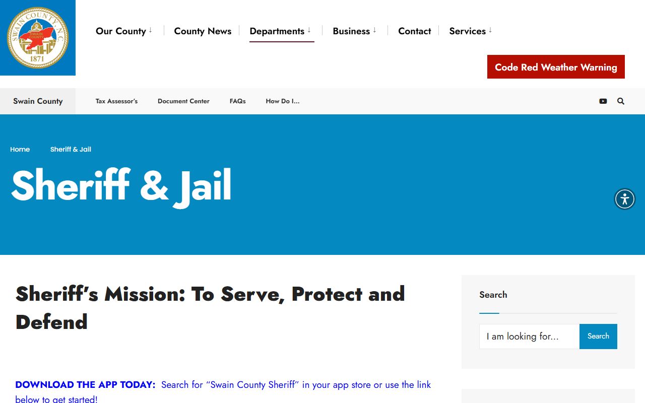 Swain County court records and sheriff office